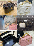 CH Leather CC Vanity Case Bag With Mirror