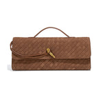 Andiamo Long Clutch Velvet Fabric By Bottega Veneta
