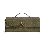 Andiamo Long Clutch Velvet Fabric By Bottega Veneta