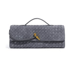 Andiamo Long Clutch Velvet Fabric By Bottega Veneta