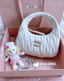 Mini Wander Bag in Matelassé Suede By Miu Miu