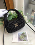Mini Wander Bag in Matelassé Suede By Miu Miu