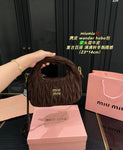 Mini Wander Bag in Matelassé Suede By Miu Miu