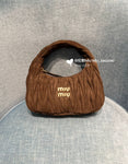 Mini Wander Bag in Matelassé Suede By Miu Miu
