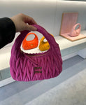 Mini Wander Bag in Matelassé Suede By Miu Miu