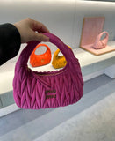 Mini Wander Bag in Matelassé Suede By Miu Miu