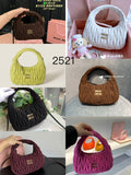 Mini Wander Bag in Matelassé Suede By Miu Miu