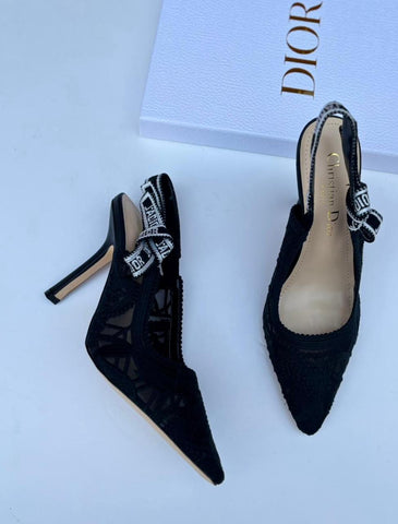 CD j'Adior Embroidered Slingback Pumps