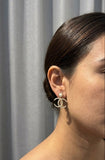 CH CC Dangling Faux Pearl Earrings
