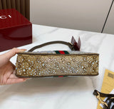 Gucci Ophidia Crystals Shoulder Bag 25cm