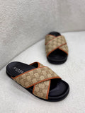 GG Canvas Criss-cross Men's Slide Sandals