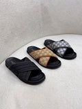 GG Canvas Criss-cross Men's Slide Sandals
