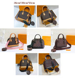 LV Alma Damier Canvas Leather Bag 26cm