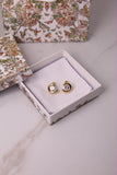 CD Crescent Or C-shaped Stud Earrings