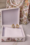 CD Crescent Or C-shaped Stud Earrings