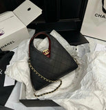 CH v-Cut Quilted hobo Top Handle Bag