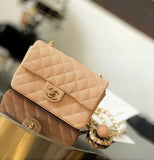 CH Quilted Caviar leather Mini Flap Bag 22cm