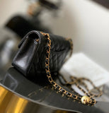 CH Quilted Caviar leather Mini Flap Bag 22cm