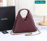 CH v-Cut Quilted hobo Top Handle Bag