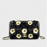 CH Camellia Floral Flap Bag