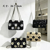 CH Camellia Floral Flap Bag