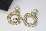CH - CC Logo Crystal Circle Earrings