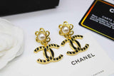 CH-CC Logo Drop Earrings