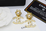 CH-CC Logo Drop Earrings