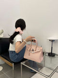 𝐇 Shiny Crocodile Leather Palladium Hardware Bag 25cm