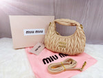 Miu Miu Wander Matelasse Nappa Leather Hobo Mini-bag