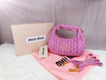 Miu Miu Wander Matelasse Nappa Leather Hobo Mini-bag