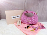 Miu Miu Wander Matelasse Nappa Leather Hobo Mini-bag