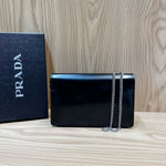 PRDA Brushed Leather Triangle Logo Wallet