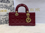 CD Lady Dior Cannage Glossy Leather Bag 26cm