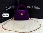 CH Kelly Mini Shopping Bag Velvet Fabric