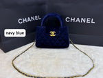 CH Kelly Mini Shopping Bag Velvet Fabric