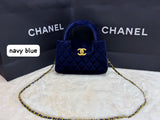CH Kelly Mini Shopping Bag Velvet Fabric