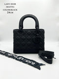 CD Lady Dior Bag In Matte Leather 24cm