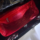 Lady Dior Python Silver Diamond Hardware Mini Chain Bag 17cm