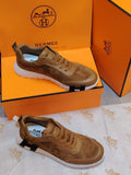 H Bouncing Leather & Fabric Material Sneakers For Men