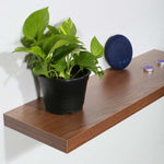 Wall Shelf Brown - Space-Saving Storage Without Stand