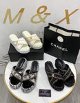 Luxury Women Wedge Slippers CH - Saadstore