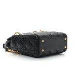 Lambskin Cannage Mini Lady Black Bag