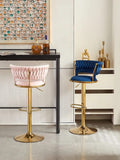 Luxury Pre-modern Simple Armrest Bar Chair - Saadstore