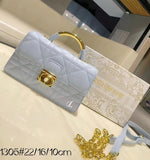 C.D Top Handle Bag In Metal - Saadstore