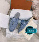 LP Suede Babouche Charm Walk Slip Ons For Women - Saadstore