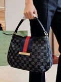 GG New Ladies Web Hobo Bag 33cm - Saadstore