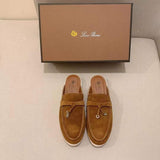 LP Suede Babouche Charm Walk Slip Ons For Women - Saadstore