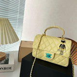 CH Quilted Flap Bag With Handle 21cm - Saadstore