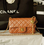 CH Quilted Mini Leather Flap Bag 22cm - Saadstore